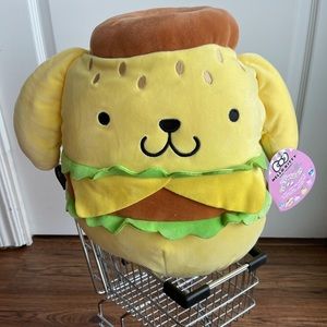 PompomPurin Burger 12" Squishmallows BNWT